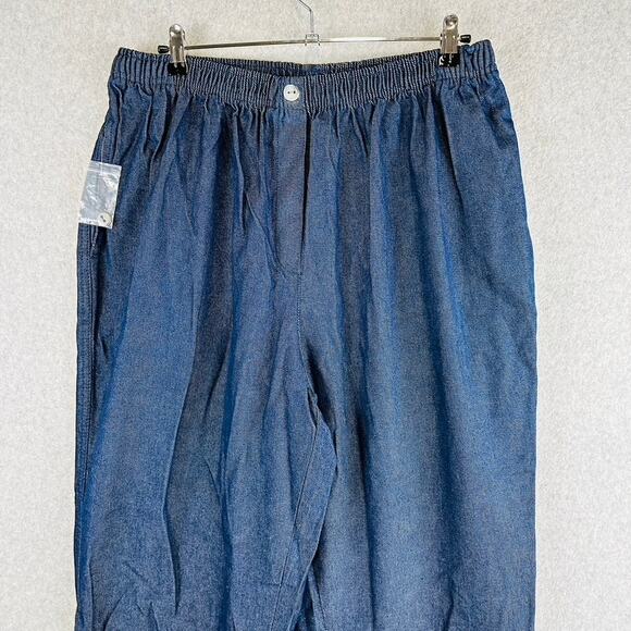 New Womans Within Womans Sz 22W Plus Jeans Blue Denim Pull On Dark Wash - Picture 2 of 8